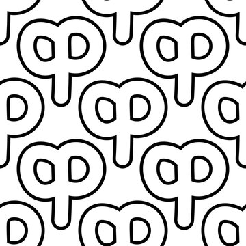 Outline seamless pattern with the letter of the Russian alphabet on a white background. Cute font in flat style. Abstract letter print.
Stock vector illustration for design, decor, fabric, wallpaper