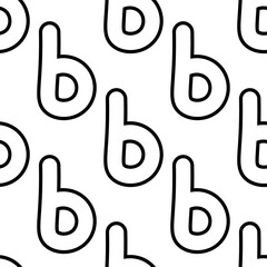 Outline seamless pattern with the letter of the Russian alphabet on a white background. Cute font in flat style. Abstract letter print.
Stock vector illustration for design, decor, fabric, wallpaper