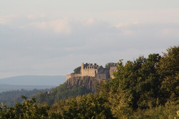 sunrise over the castle
