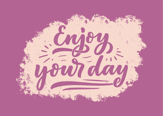 Lettering slogan for Happy Birthday. Hand drawn phrase for gift card, poster and print design. Modern calligraphy celebration text. Vector