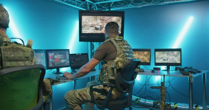 Military surveillance in hideout cabin under guard