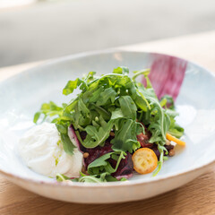 Beet Salad with Arugula, Goat Cheese and Citrus