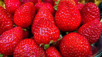 strawberries on a white background