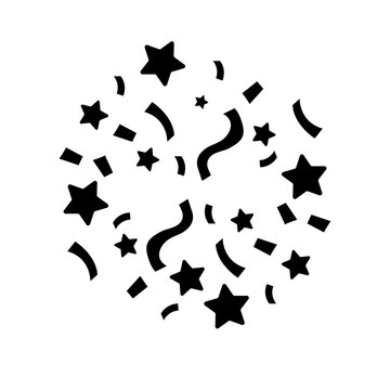 Confetti Icon, Logo Isolated On White Background