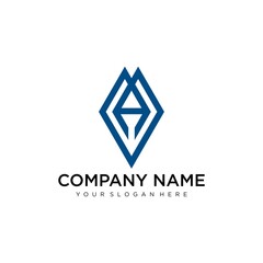 Naklejka premium Letter A line logo design. Linear creative minimal monochrome monogram symbol. Universal elegant vector sign design. Premium business logotype. Graphic alphabet symbol for corporate business identity