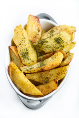 boat-shaped baked potatoes