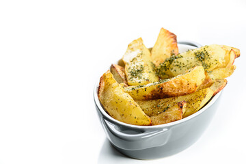 boat-shaped baked potatoes
