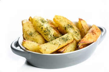boat-shaped baked potatoes