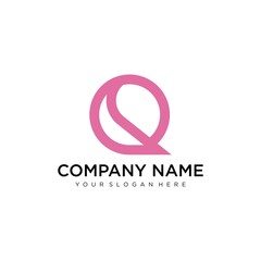 Letter Q line logo design. Linear creative minimal monochrome monogram symbol. Universal elegant vector sign design. Premium business logotype. Graphic alphabet symbol for corporate business identity