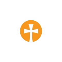 symbol of Christian cross,vector icon logo illustration