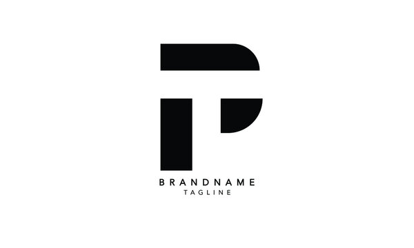 Alphabet letters Initials Monogram logo PT, TP, P and T