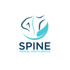 nature spine logo designs simple for medical service and company