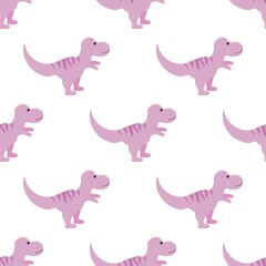 Beautiful pink baby dinosaur on a white background. Predators in a flat style. Cartoon animals reptiles for web pages.
Stock vector illustration for decor, design, baby textiles,
wallpaper