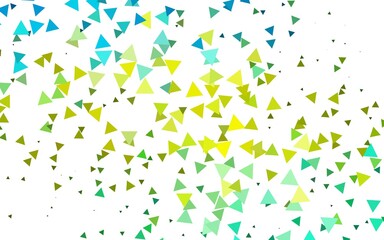 Light Green, Yellow vector pattern in polygonal style.