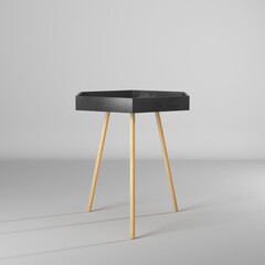 Modelo 3d de mesa de café hexagonal