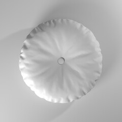 Modelo 3d de almohadón blanco circular