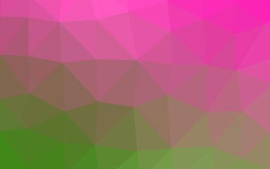 Obraz premium Light Pink, Green vector low poly layout.