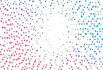 Light Blue, Red vector cover with symbols of gamble.