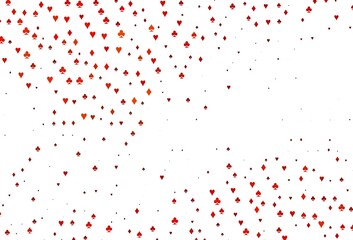 Light Orange vector template with poker symbols.