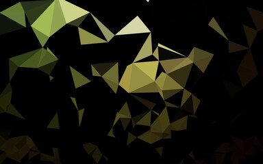 Naklejka premium Dark Green vector triangle mosaic texture.