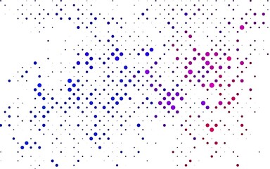 Light Blue, Red vector pattern with spheres.
