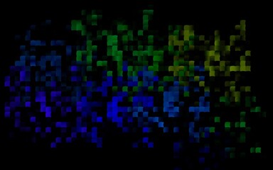 Dark Multicolor, Rainbow vector pattern in square style.