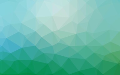 Fototapeta na wymiar Light Blue, Green vector blurry triangle pattern.