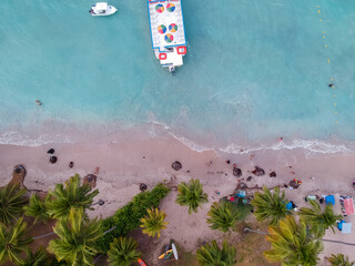 aerial images of boats and beach