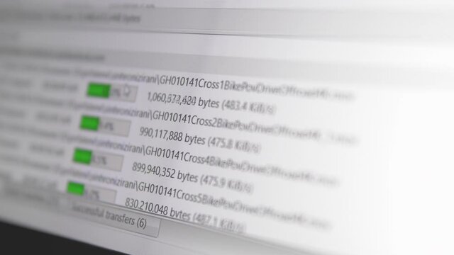 Many files of Big data transfer to or from ftp server, selective focus