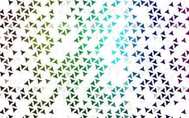 Light Multicolor, Rainbow vector seamless background with triangles.