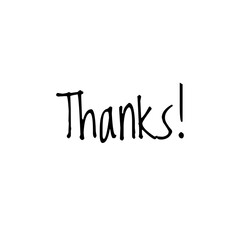 Thank You Word Illustration  / Lettering / Sign /To print /For web/app / Design