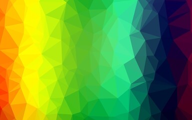 Light Multicolor, Rainbow vector shining triangular pattern.