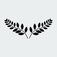 wreaths circular, wheat and wreaths depicting an award, achievement, heraldry, nobility. Vector illustration