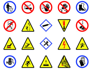 highly detailed and fully editable vector Safety Sign Collection.