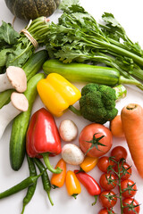 various fresh vegetables
