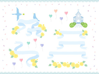 リボンと薔薇の装飾