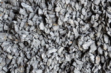 Vertical wall made of finely packed anthracite coal.