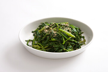 korean food, seasoned water parsley