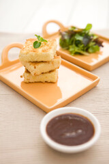 tofu steak with sauce