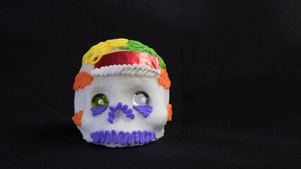 Calavera de azúcar del día de los muertos