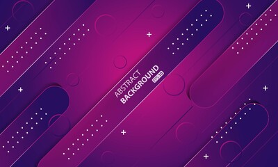 Minimal geometric purple background. Dynamic shapes composition.