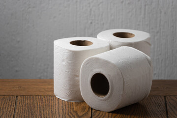 Detail of white toilet paper isolated