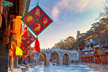 Suzhuo Market Street at the Beijing  Summer Palace in China