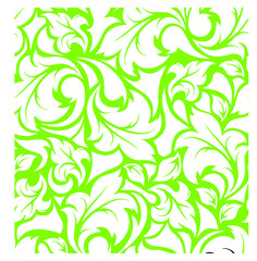 green floral background