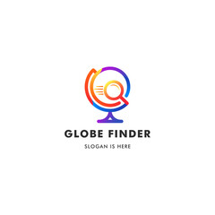 Globe Finder Logo Icon Template Design
