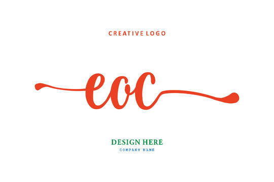 EOC lettering logo is simple, easy to understand and authoritative