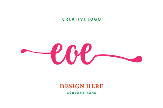 EOE lettering logo is simple, easy to understand and authoritativePrint