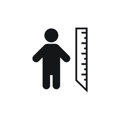 Height icon design isolated on white background