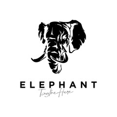 Abstract Elephant logo design vector