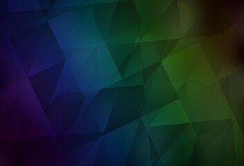 Fototapeta premium Dark Blue, Green vector polygonal background.